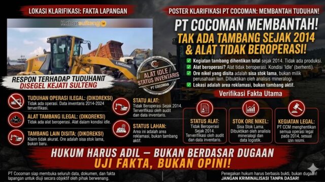 PT COCOMAN GEMPUR BALIK TUDUHAN TAMBANG ILEGAL: “TAK ADA AKTIVITAS SEJAK 2014 — JANGAN BANGUN PERKARA DARI NARASI, BUKAN FAKTA”